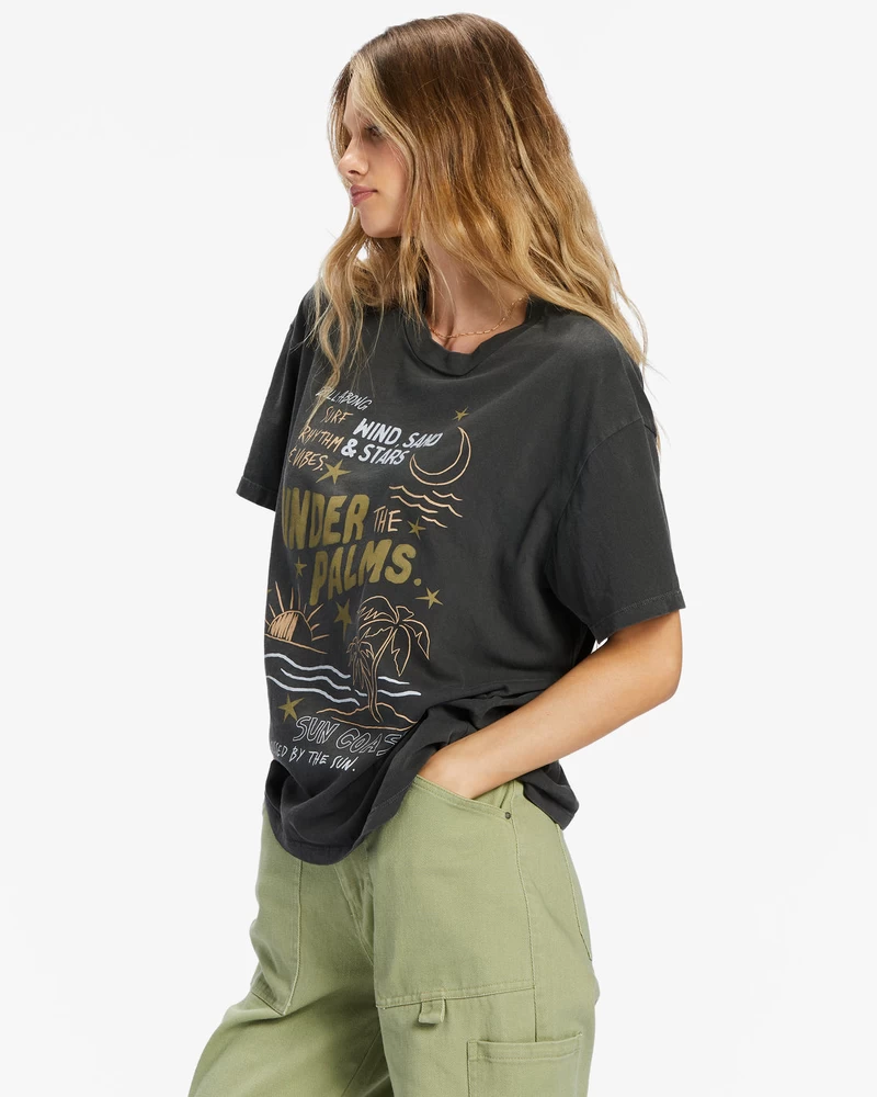 Billabong Under The Palms T-Shirt - Off Black