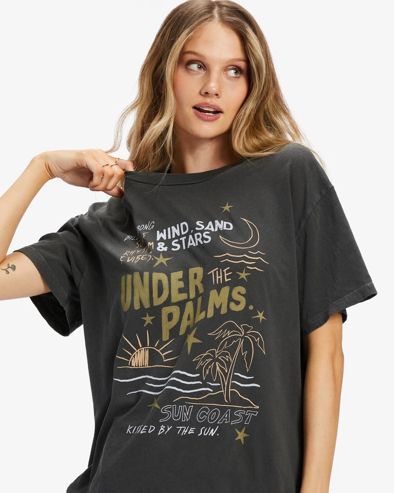 Billabong Under The Palms T-Shirt - Off Black