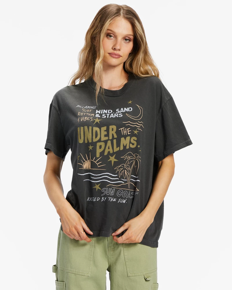 Billabong Under The Palms T-Shirt - Off Black