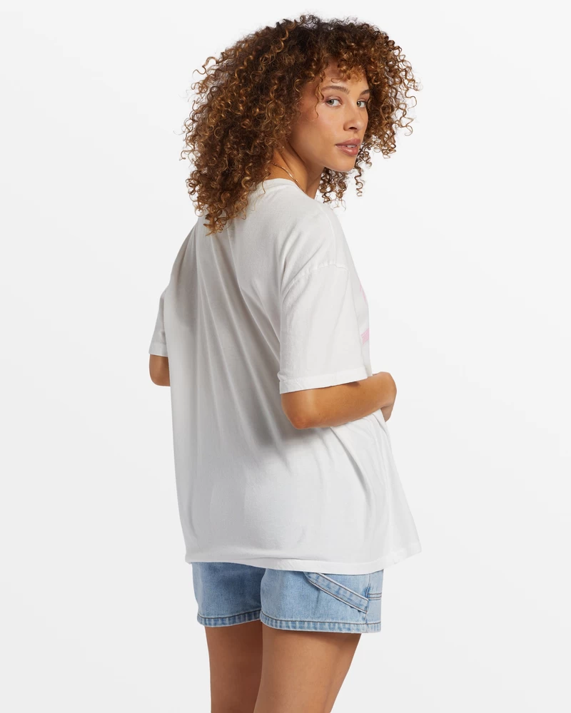 Billabong Vacation Spot Oversized T-krekls - Sāls Kristāls