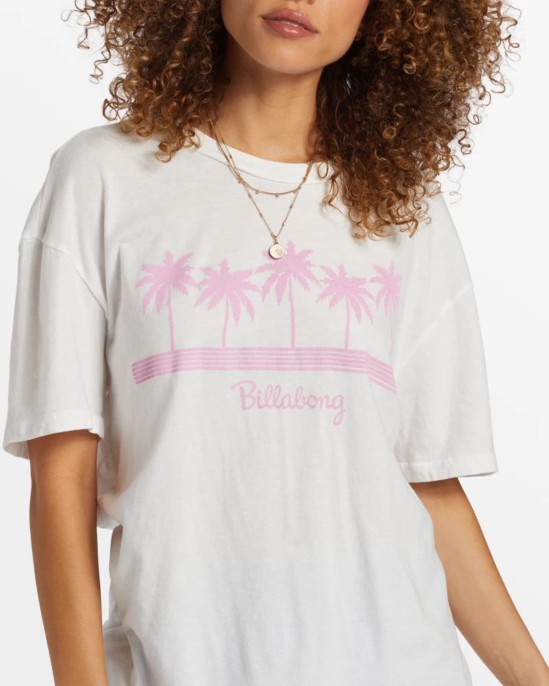 Billabong Vacation Spot Oversized T-krekls - Sāls Kristāls