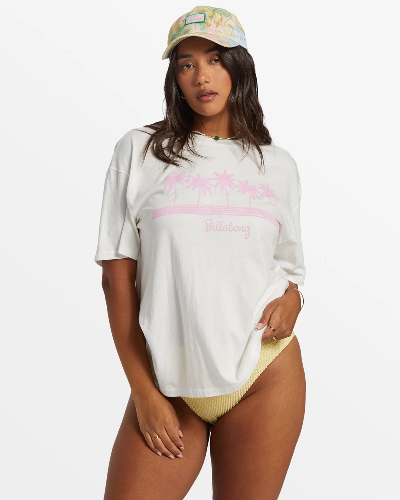 Billabong Vacation Spot Oversized T-krekls - Sāls Kristāls