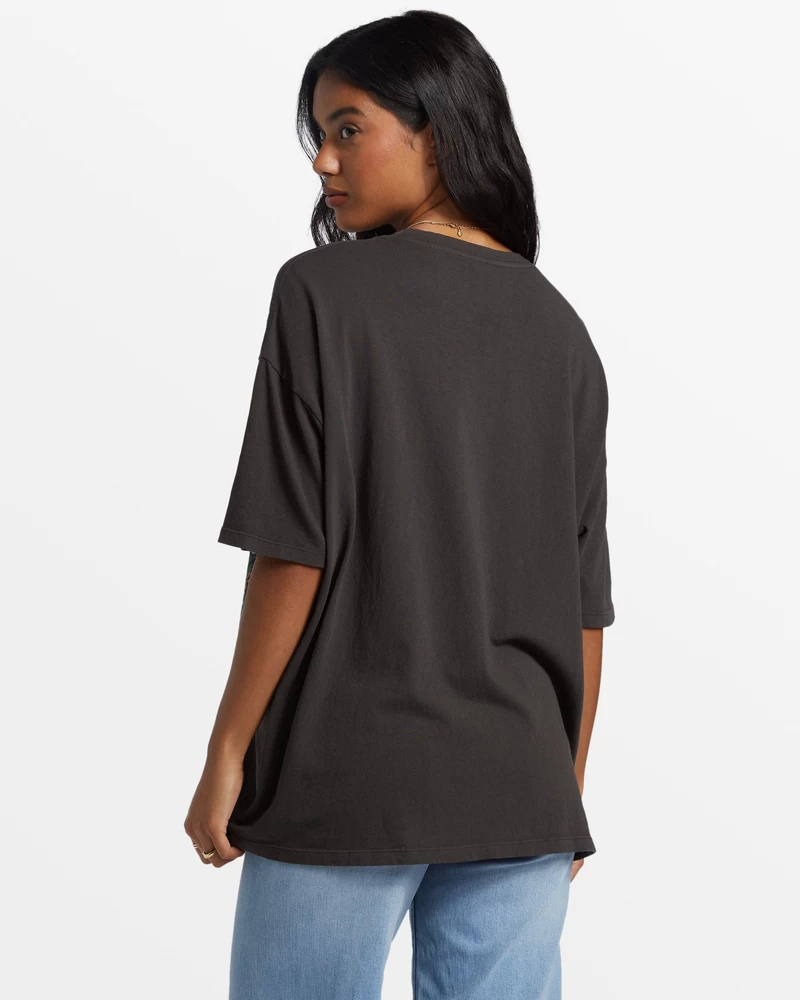 Billabong Under The Palms Oversized T-Shirt - Off Black