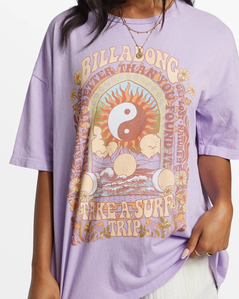 Billabong Surf Trip Oversized T-Shirt - Tulip