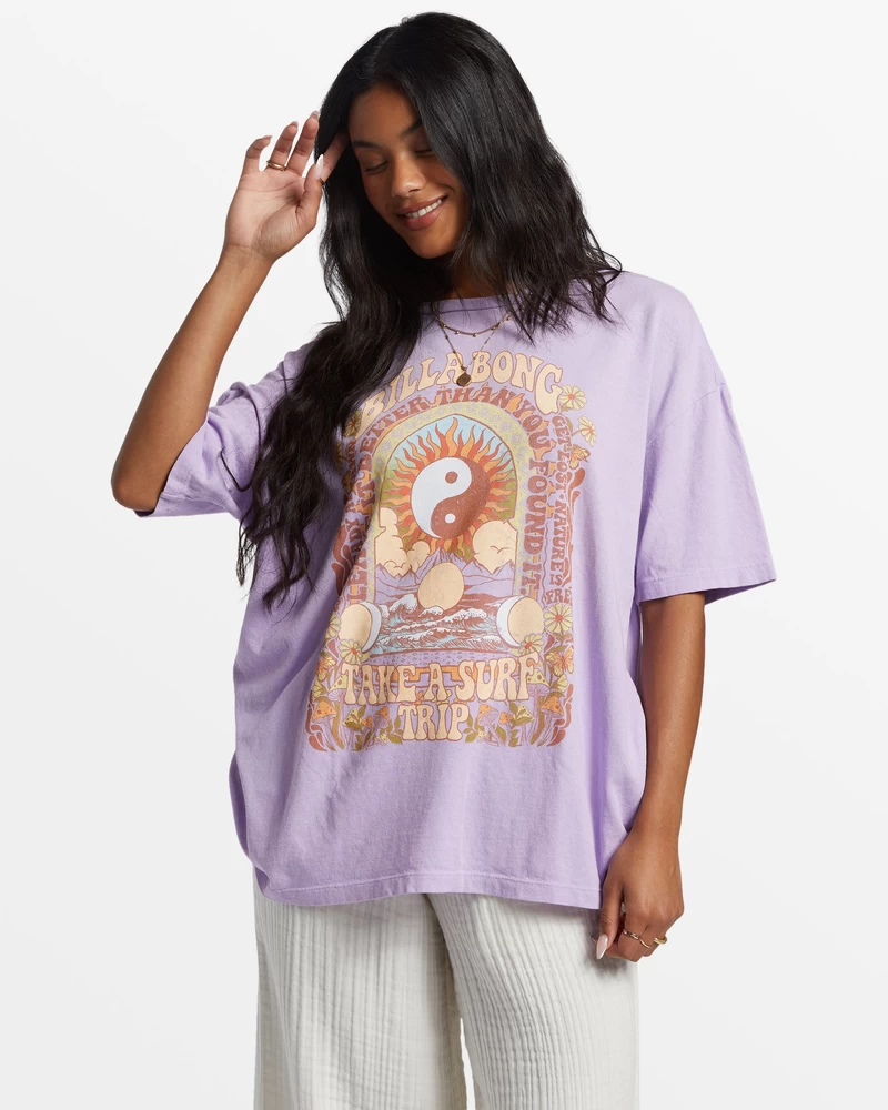 T-shirt Oversize Billabong Surf Trip - Tulipano