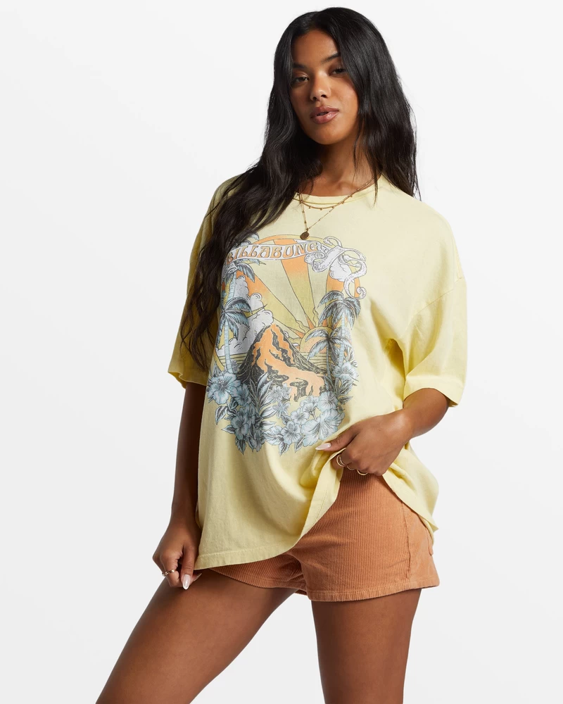 Billabong Break Of The Day Oversized T-Shirt - Mellow Yellow