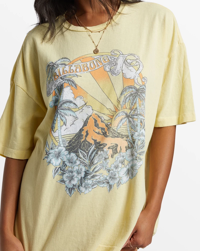 Billabong Break Of The Day Oversized T-Shirt - Mellow Yellow