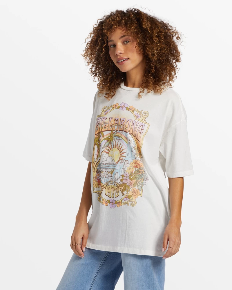 Billabong Golden Hour Oversized T-Shirt - Salt Crystal