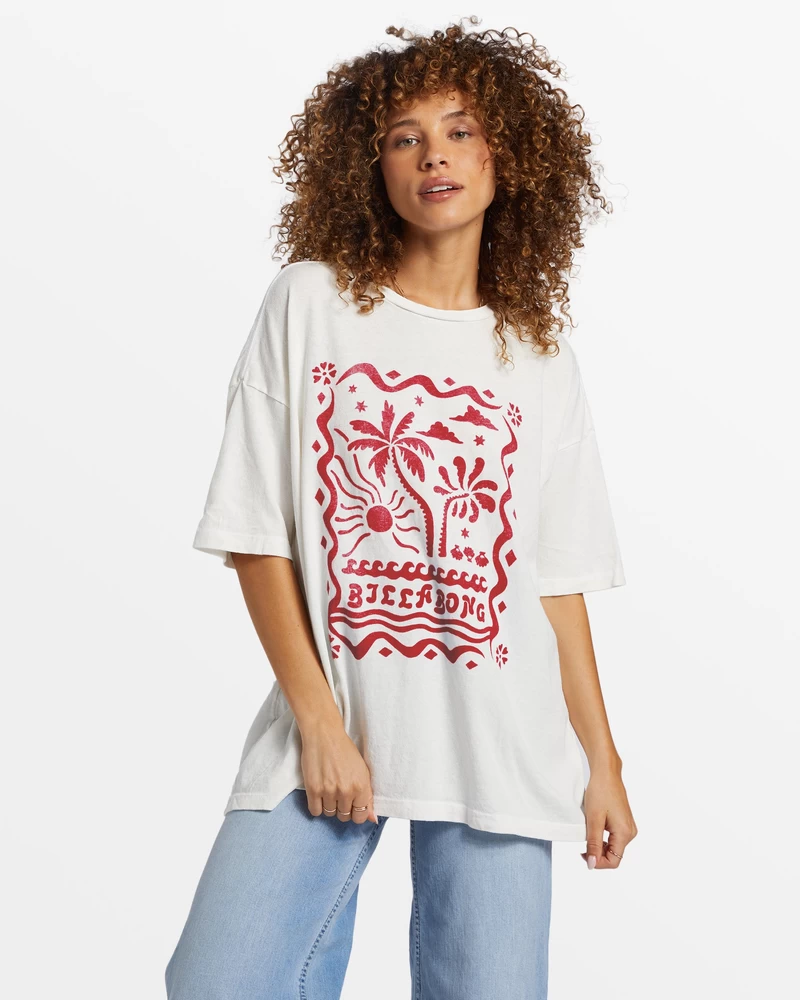 T-shirt Oversize Billabong Coastal Tides - Cristalli Di Sale