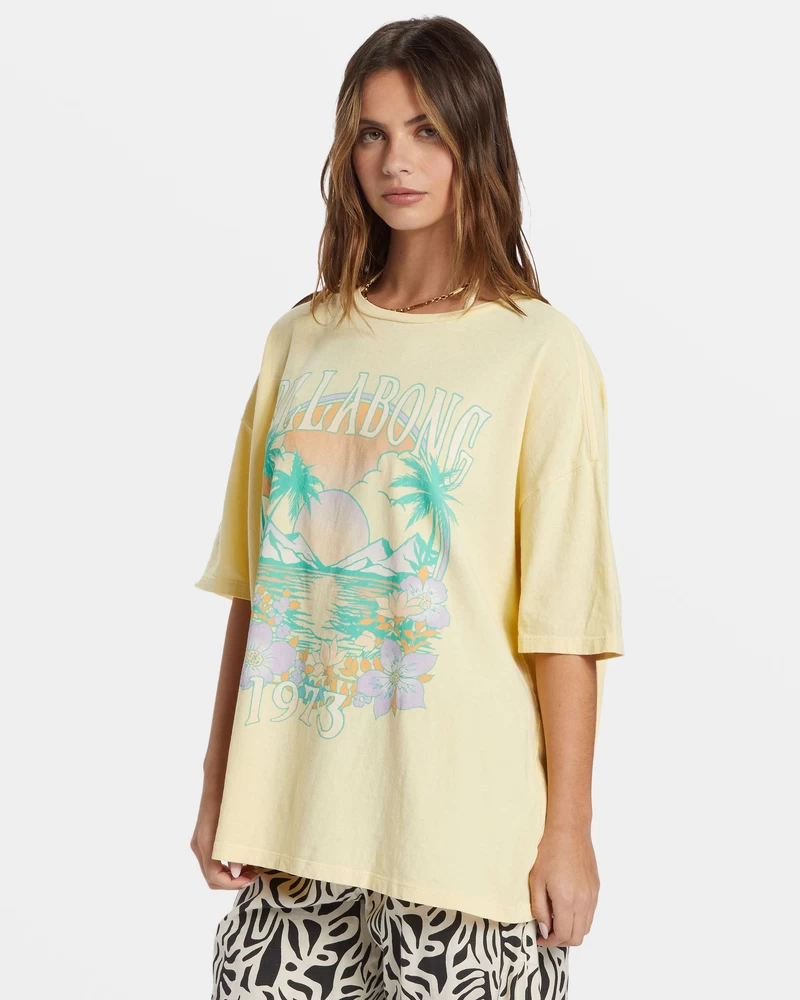 Billabong Island Holiday Oversized T-Shirt - Yellow