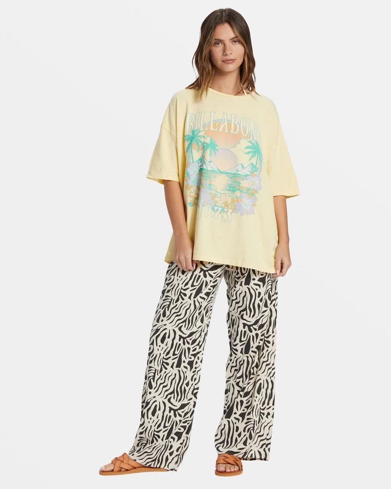 Billabong Island Holiday Oversized T-Shirt - Yellow