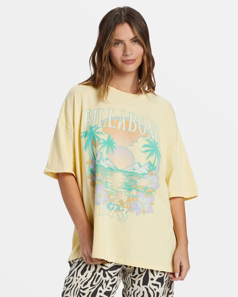 T-shirt Oversize Billabong Island Holiday - Gialla