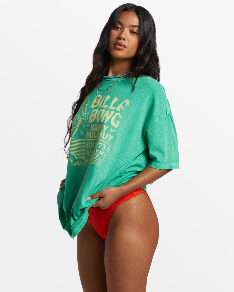 Billabong Hula Hut Oversized T-Shirt - Tropical Green