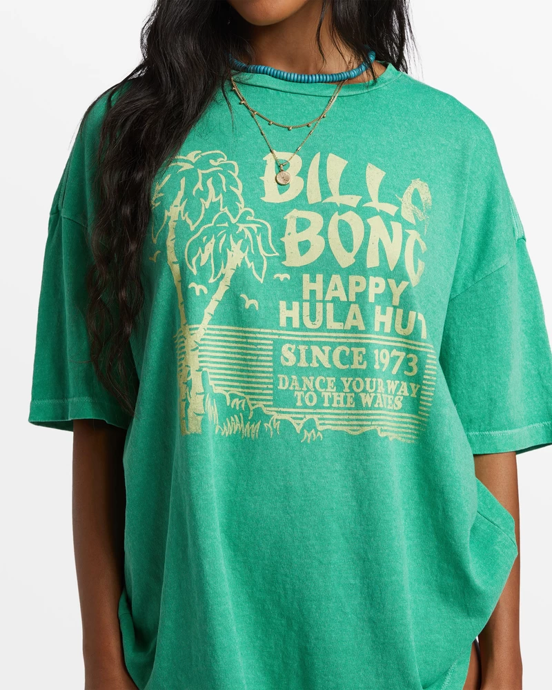 Billabong Hula Hut Oversized T-Shirt - Tropical Green