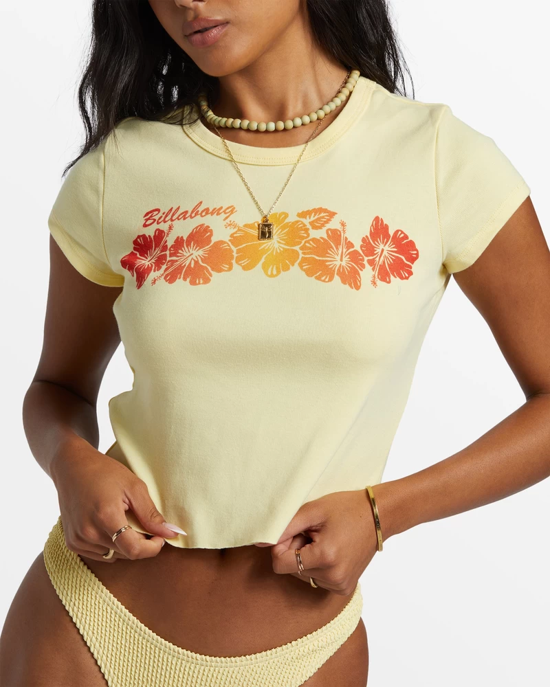 Billabong Summer Babe Shrunken T-Shirt - Mellow Yellow