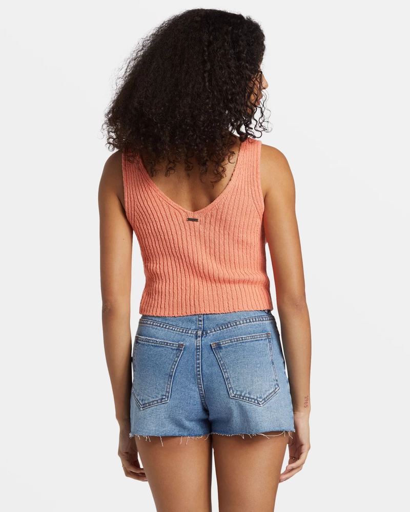 Billabong Ryann Sweater Tank - Peach Paradise