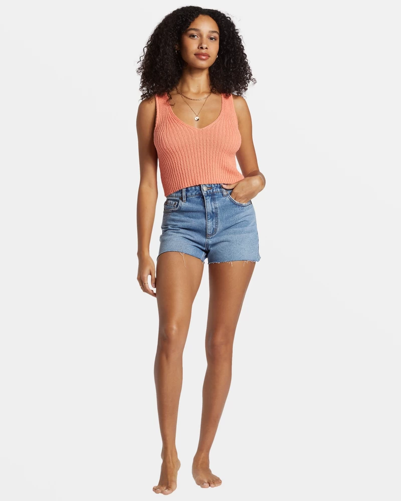 Billabong Ryann Sweater Tank - Peach Paradise
