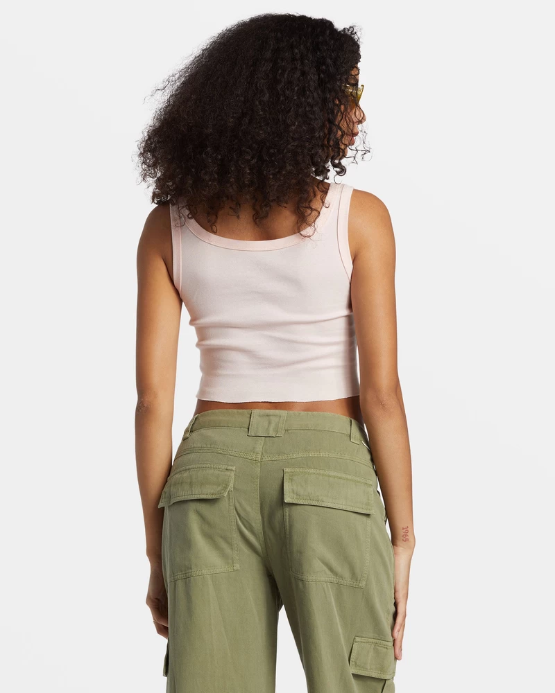 Billabong You're A Peach Cropped Tank Top - Feelin Peachy