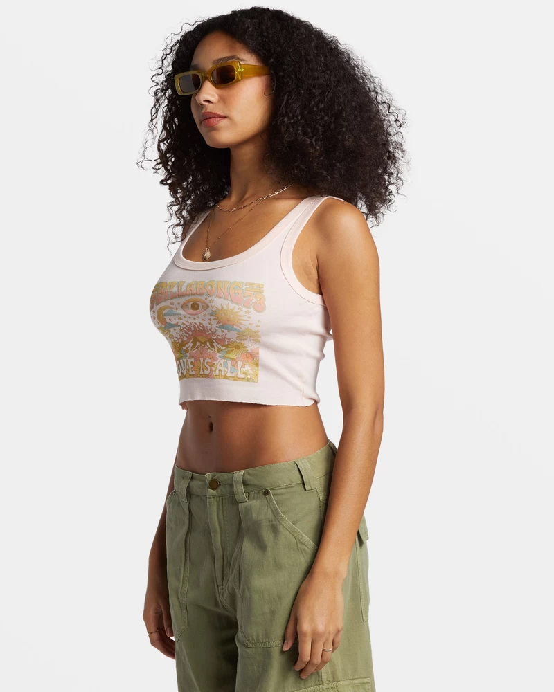 Billabong You're A Peach Cropped Tank Top - Feelin Peachy