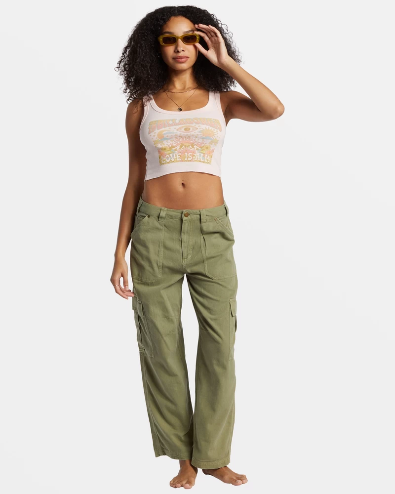 Billabong You're A Peach Cropped Tank Top - Feelin Peachy