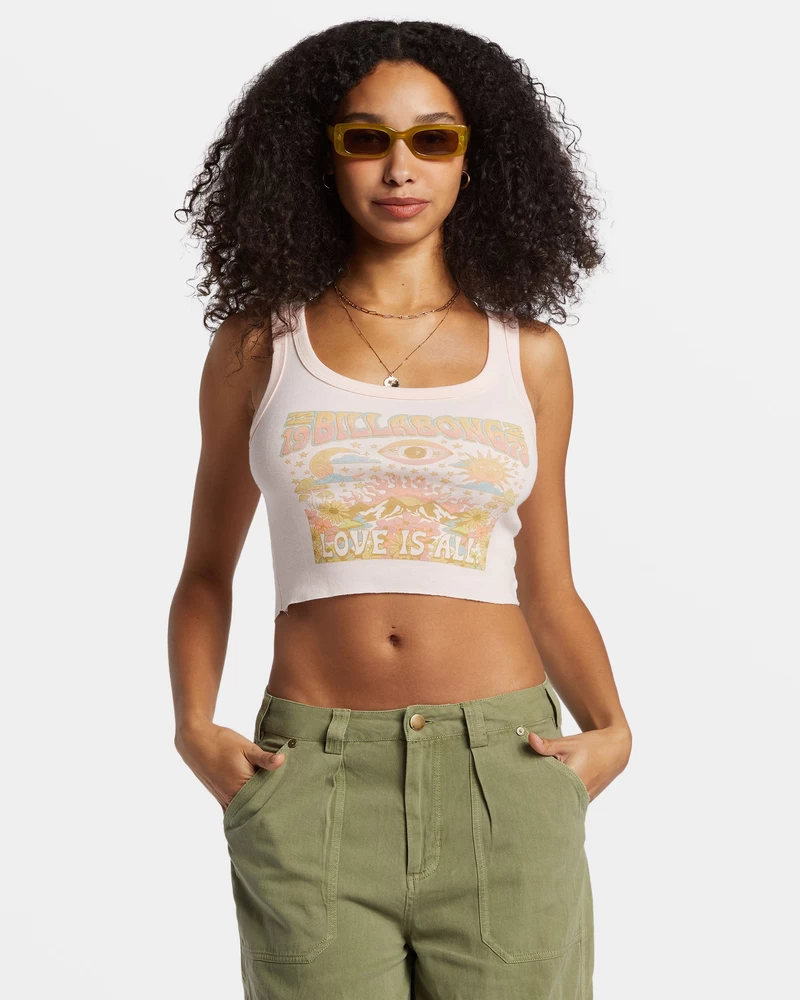 Billabong You're A Peach Cropped Tank Top - Feelin Peachy