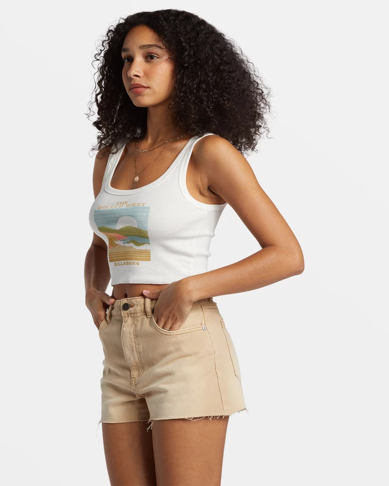 Regata Cropped Billabong The Golden West - Cristal De Sal