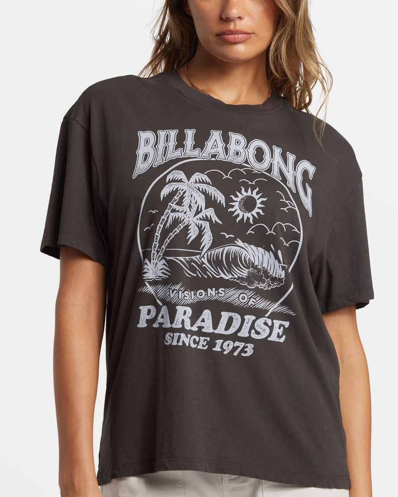 Billabong Paradise Is Here T-Shirt - Off Black