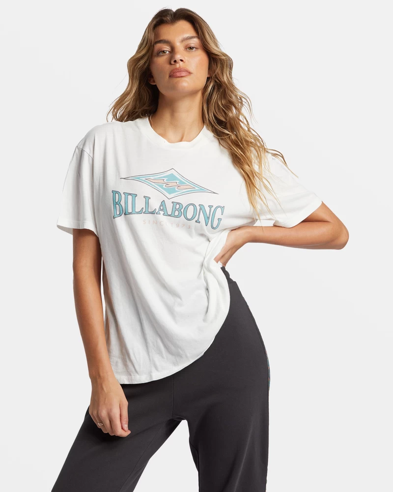 Billabong Heritage Diamond T-Shirt - Salt Crystal