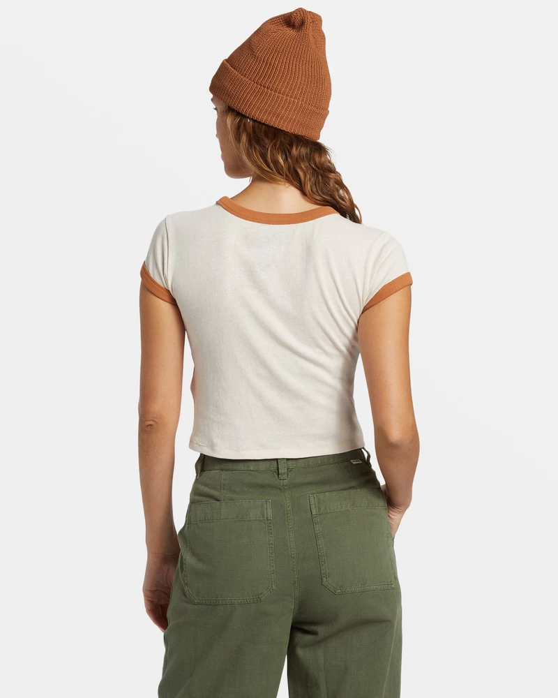 Billabong Summer Camp Ringer T-shirt - White Cap