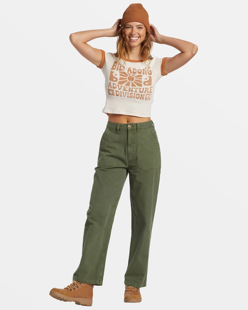 Billabong Summer Camp Ringer T-shirt - White Cap