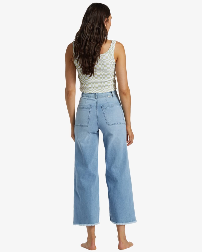 Billabong Free Fall Indigo Wide-Leg Jeans - Surf Spray