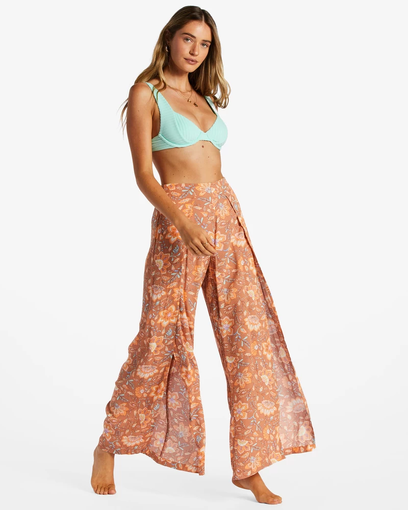 Billabong Split Spirit Floral Pants - Rose Dawn