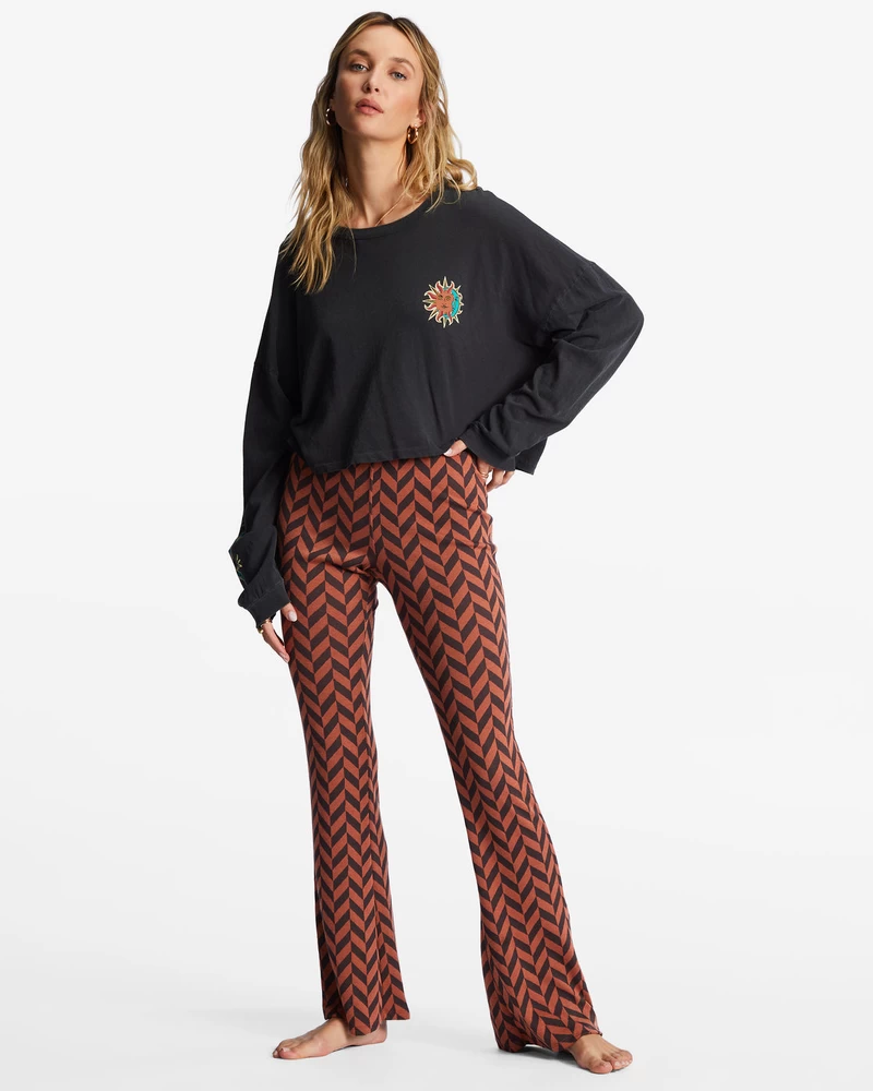 Billabong New Heights Flared Pants - Brick