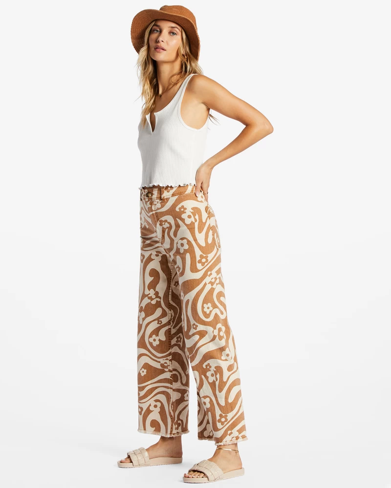 Pantaloni Largi Billabong Free Fall Print - Cidru