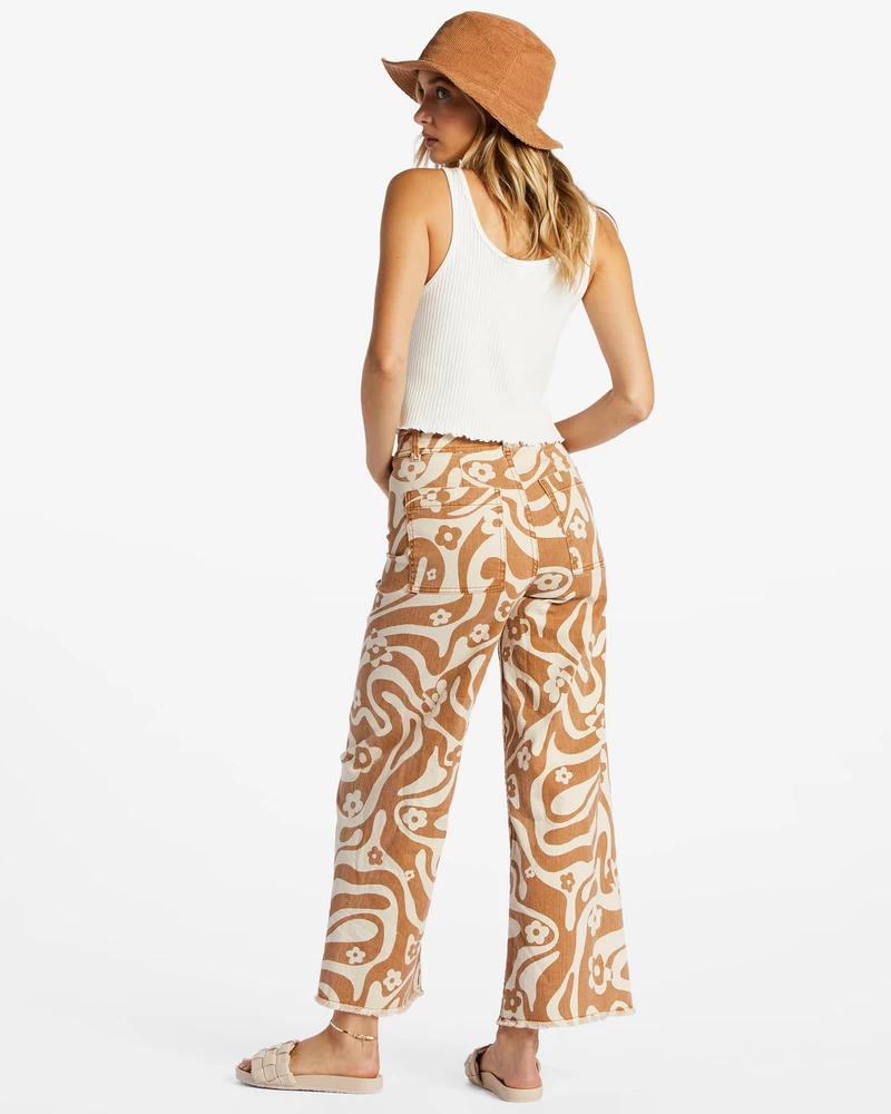 Pantaloni Largi Billabong Free Fall Print - Cidru