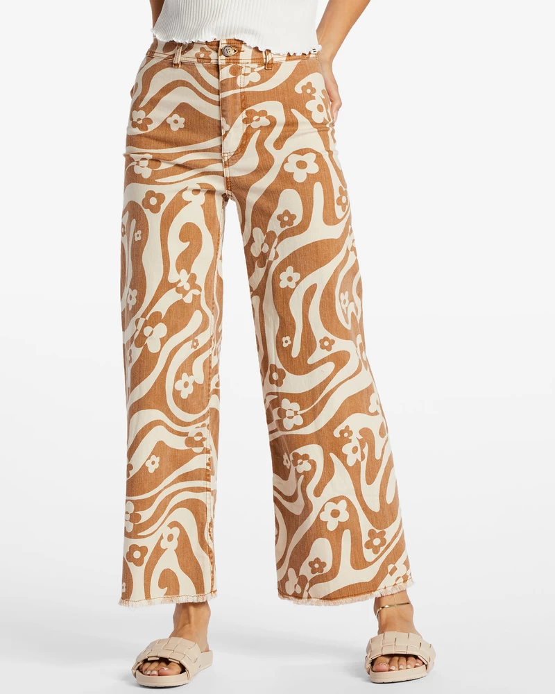 Pantaloni Largi Billabong Free Fall Print - Cidru