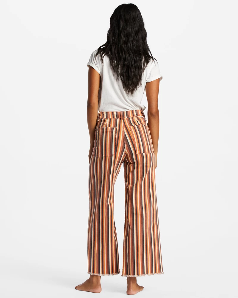 Billabong Free Fall Print Wide Leg Pants - Fire Side