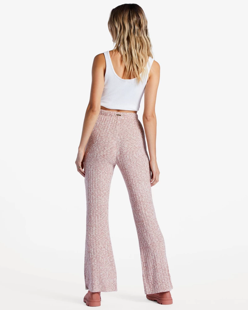 Billabong So Easy Flare Knitted Flared Trousers - Sweet Tea