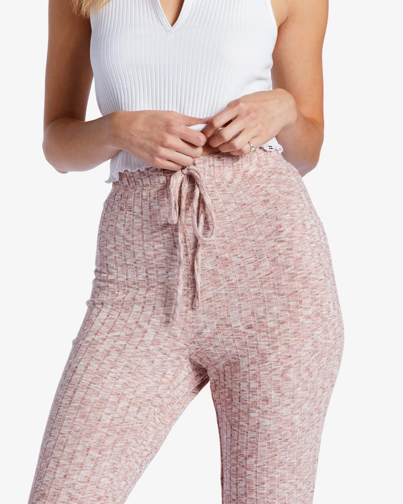 Billabong So Easy Flare Knitted Flared Trousers - Sweet Tea
