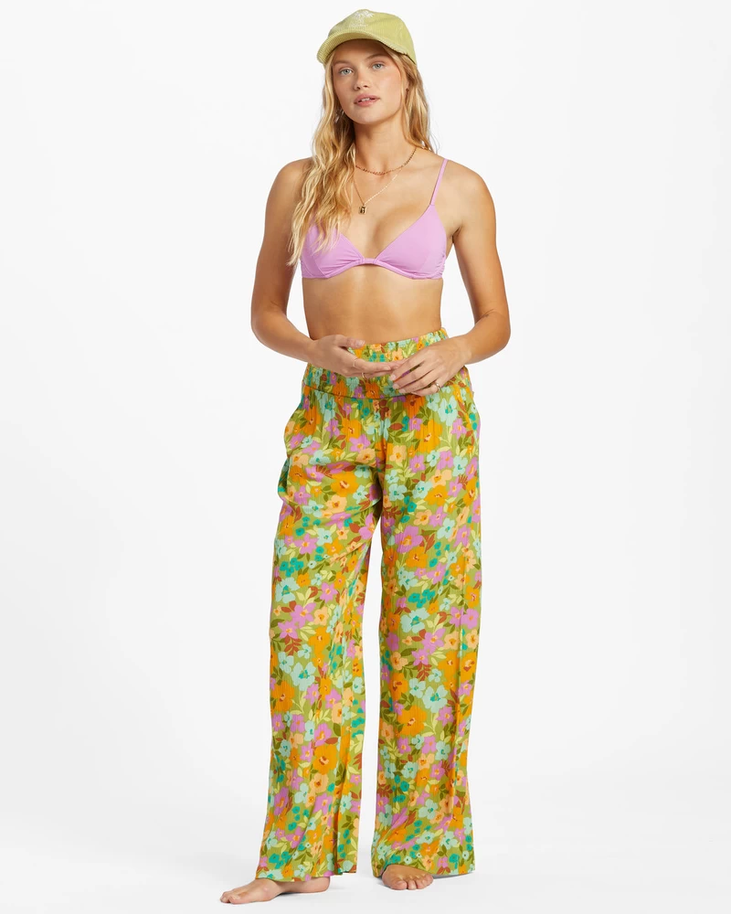 Billabong New Waves 2 Wide-Leg Pants - Palm Green