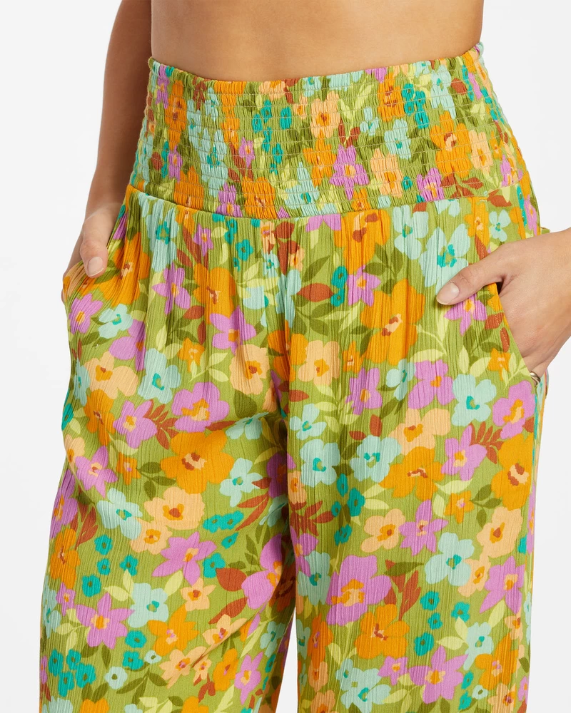 Billabong New Waves 2 Wide-Leg Pants - Palm Green