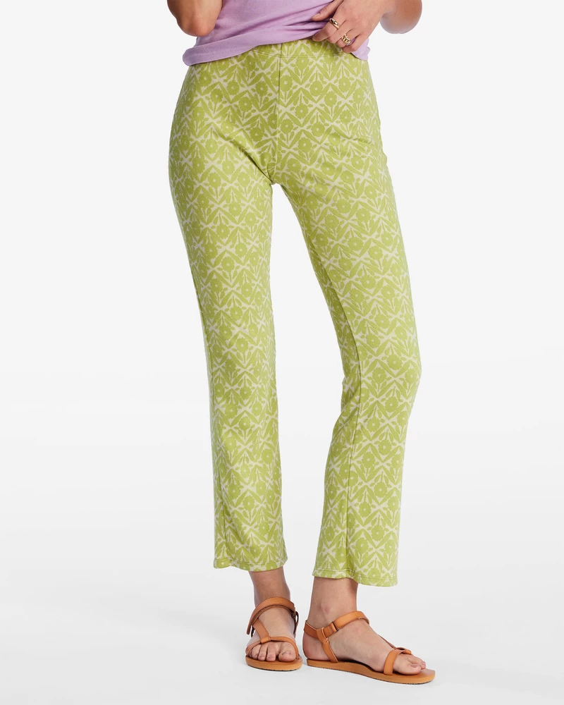 Billabong Better Together Ankle Bootcut Knit Pants - Moss Meadow
