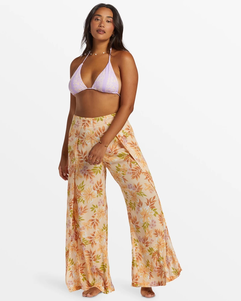 Billabong Split Spirit Floral Pants - Peach Whip