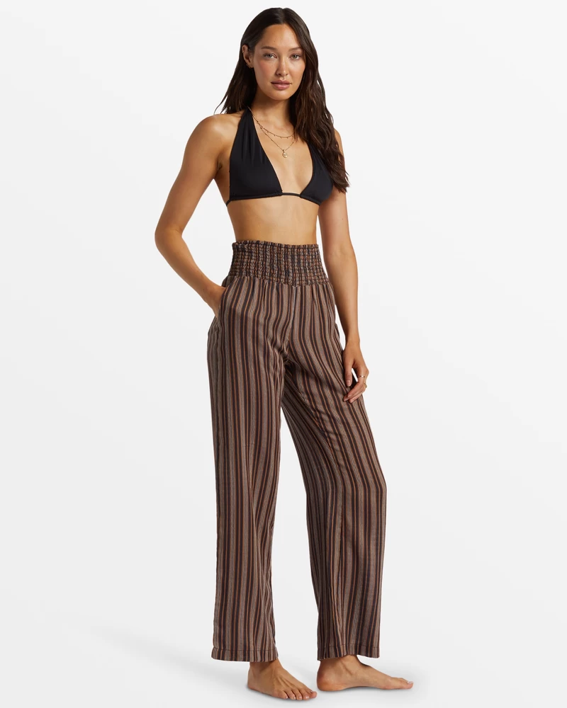 Billabong New Waves 2 Elastīgās Jostas Bikses - Melnas