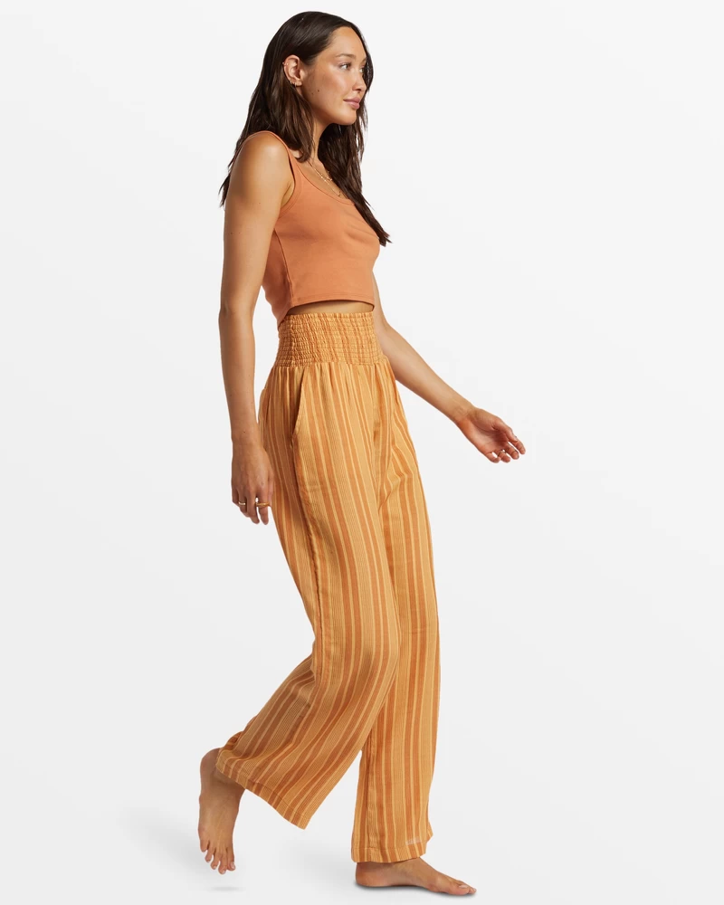 Billabong New Waves 2 Elastic Waist Pants - Peach Punch