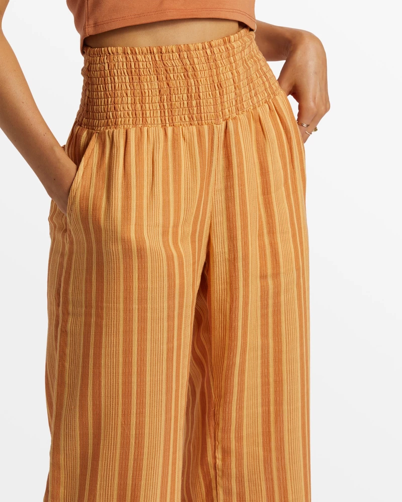 Billabong New Waves 2 Elastic Waist Pants - Peach Punch