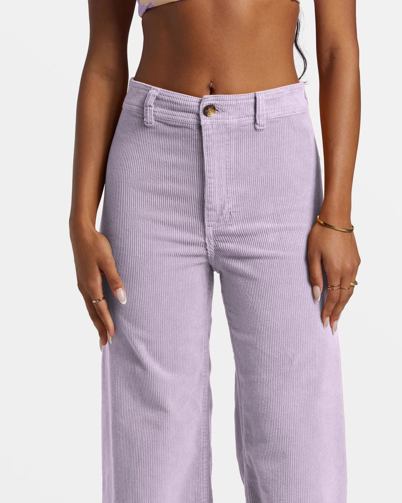 Billabong Free Fall Wide-Leg Corduroy Pants - Tulip