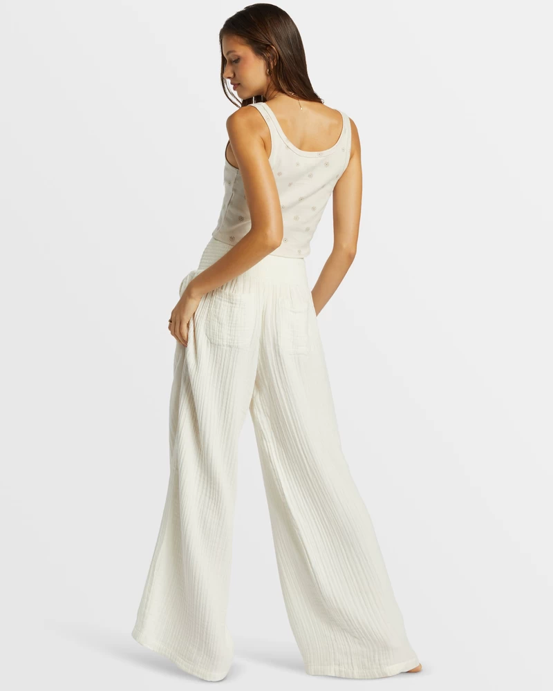 Billabong New Waves Wide Leg Beach Pants - Salt Crystal
