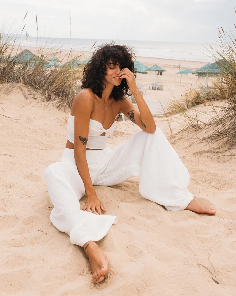 Billabong New Waves Wide Leg Beach Pants - Salt Crystal