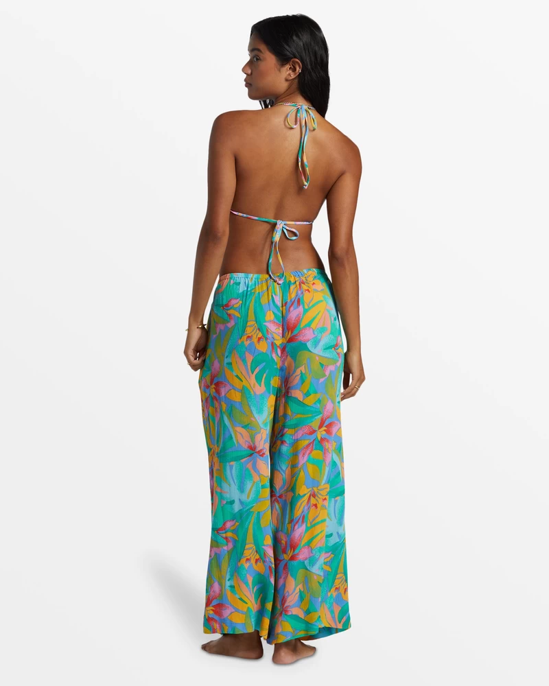 Billabong Sun Catcher Elastic Waist Printed Pants - Marina